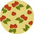 thumbnail image 1 of Ahgly Company Tapis Rond Lavable en Machine Intérieur Transitionnel Jaune Audacieux, 3 Pieds Rond, 1 of 7