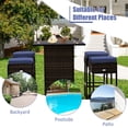 thumbnail image 4 of Costway 5PCS Patio Rattan Bar Table Stool Set Hidden Storage Shelf Cushioned, 4 of 10