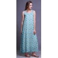 thumbnail image 3 of Bimba Robe de Nuit Maxi en Rayonne pour Femmes, Imprimée, Sans Manches, Robe de Nuit Maxi - 3X, 3 of 5