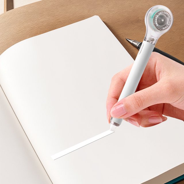 YIMWNYI Pen Retractable Correction Tape, Mini Revision Tape, Replaceable Core, Portable Correction Tool, Gel Pen Style, Eco-Friendly Correction Solution
