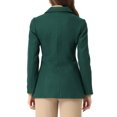 thumbnail image 3 of INSPIRE CHIC Manteau à Col Simple pour Femmes Peter Pan Vert Foncé, 3 of 6