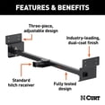 thumbnail image 2 of CURT 13703 Trailer Hitch Rear  Adjustable For Use On RVs With Frames Up To 72 Inches Wide; 2 Inch Receiver; 3500 Pound Weight Carrying Capacity/ 350 Pound Tongue Weight, 2 of 2
