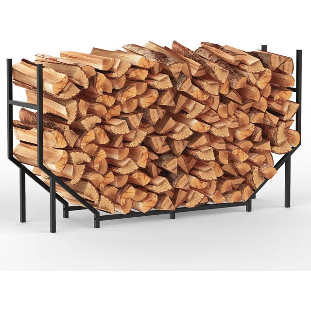 FT Firewood Rack for Fireplace Fire Wood Holders Wood Storage Heavy Duty Metal Log Rack Outdoor Indoor Adjustable Fire log Rack