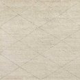 thumbnail image 1 of Ahgly Company Tapis Carrés d'Intérieur Mi-Siècle Moderne Beige de Zone Solide, 3' Carré, 1 of 6