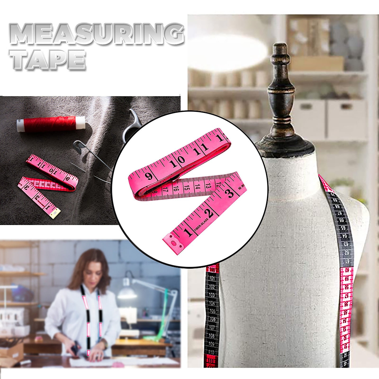 Dvkptbk Tape Measure Measuring Tape for Body Fabric Sewing Cloth Knitting Home Measureme Tools on Clearance