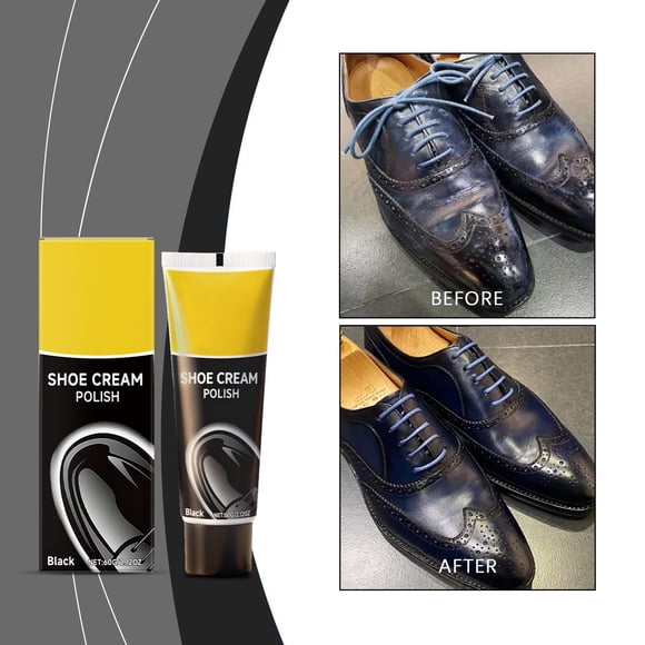 Crème d'Entretien pour Chaussures en Cuir, Réparation des Égratignures et des Dommages, Redonne de l'Éclat, Protection Longue Durée, Application Domestique Facile, Convient à Toutes les Chaussures en Cuir, Rehausse la Couleur et le Fini Lustré