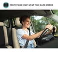 thumbnail image 4 of FH Group 3 rows Cloth Car Seat Covers for SUV, Sedan, Van Full Set - Universal Fit Automotive Seat Covers, Split Bench Rear Seat with Steering Wheel Cover, 4 Seatbelt Pads FB030217BEIGEBLACK-COMBO, 4 of 7