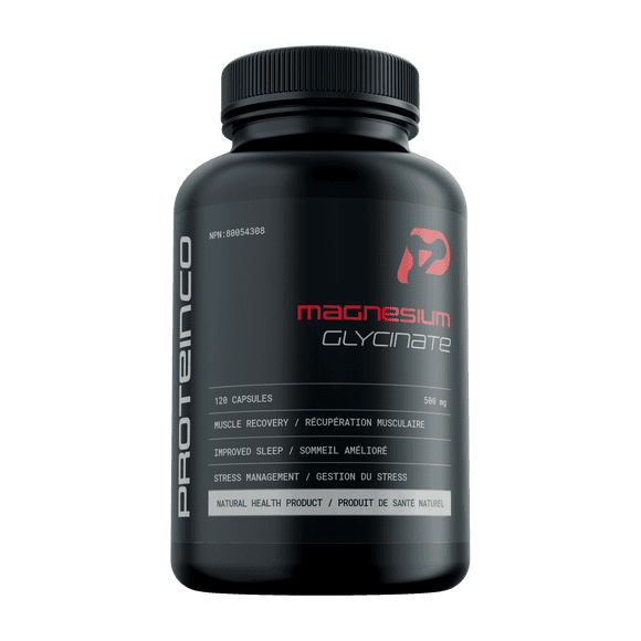 ProteinCo | Magnesium Glycinate Capsules | 500 mg | Supports bone & digestive Health | Improved muscle recovery & energy | Helps Calm Anxiety - Mood - Sleep | 120 Capsules