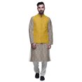 thumbnail image 1 of Atasi Ensemble Kurta Pyjama Ethnique Classique à Manches Longues Imprimé pour Hommes Tenue Décontractée, 1 of 5