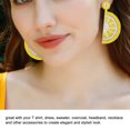 thumbnail image 4 of Beaded Drop Earrings, Bright Colors Beaded Circle Earrings Half Circle Ultra Light  For Party, 4 of 8