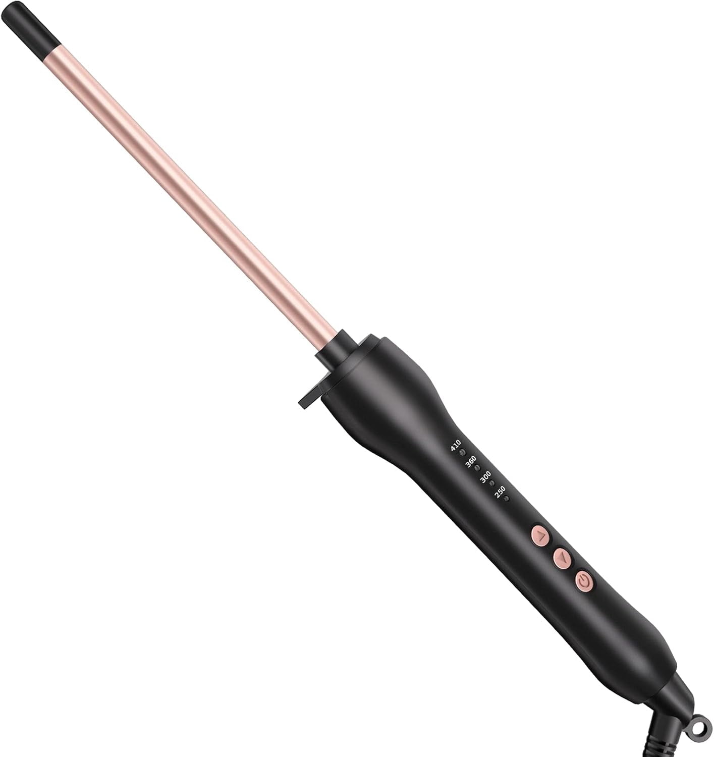 Professional 3/8 Inch Curling Iron for Tight Curls & Short Hair, Ceramic Thin Barrel Wand for Precise Styling, Root Lifting & Bangs, Adjustable Heat Settings