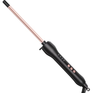 Professional 3/8 pouces de fer de curling pour les boucles serrées & Cheveux courts, Laine de barrique mince en céramique pour un style précis, lifting racine & Bangs, réglages de chaleur réglables