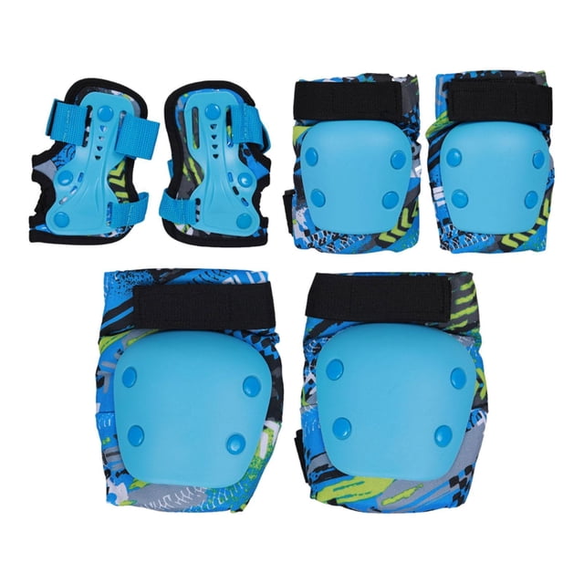 S SERENABLE Knee and Elbow Pads Adjustable Wrist Guards for Skateboarding Riding Cycling M