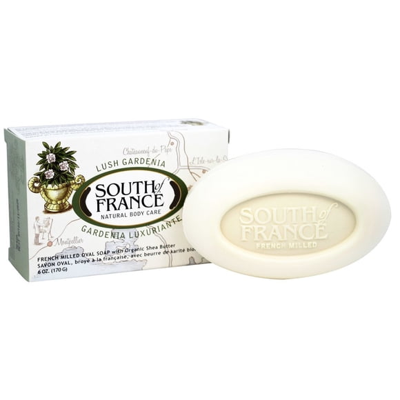 South of France - French Milled Vegetable Bar Soap Lush Gardenia - 6 oz.