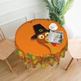 thumbnail image 2 of Thanksgiving Tablecloth Round Tablecloth 60 Inch Turkey Washable Reusable Decoration Table Cover for Kitchen Party, 2 of 6