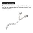 thumbnail image 4 of Unique Bargains 10Sets 6mm Leather Cord End Caps with Lobster Clasps & Extender Chain for DIY, Rhodium Tone, 4 of 7