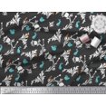 thumbnail image 3 of Soimoi Cotton Cambric Fabric Leaves,Floral & Rabbit Animal Print Sewing Fabric Yard 42 Inch Wide, 3 of 3