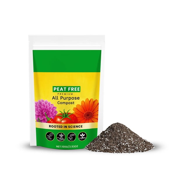 Lttoisl QHUDLV Organic Potting Soil Mix, Breathable Indoor Plant & Outdoor Gardening Medium, Natural Balanced Fertilizer for Vegetables, Cactus, Bonsai, Herbs & Flowers, Lightweight (7.8" x 5.5" Bag)
