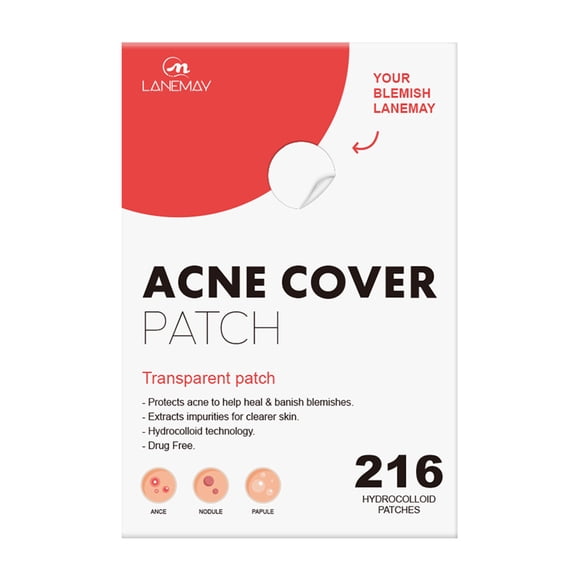 LANEMAY 216 Patches Acne Cover Patch Invisible Acne Removal Stickers Pimple Remover Tool Face Skin Care for Day Night Use