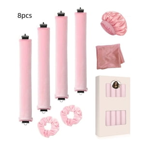 8pcs Rouleaux sans chaleur, DIY Curls sans chaleur de nuit Aucun dommage Kit cheveux