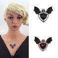 thumbnail image 2 of Brooch Pin Fashion Stylish Dual-Purpose Skeleton Bat Shape Pendant Necklace Lapel Pin with Chain for Halloween, 2 of 10