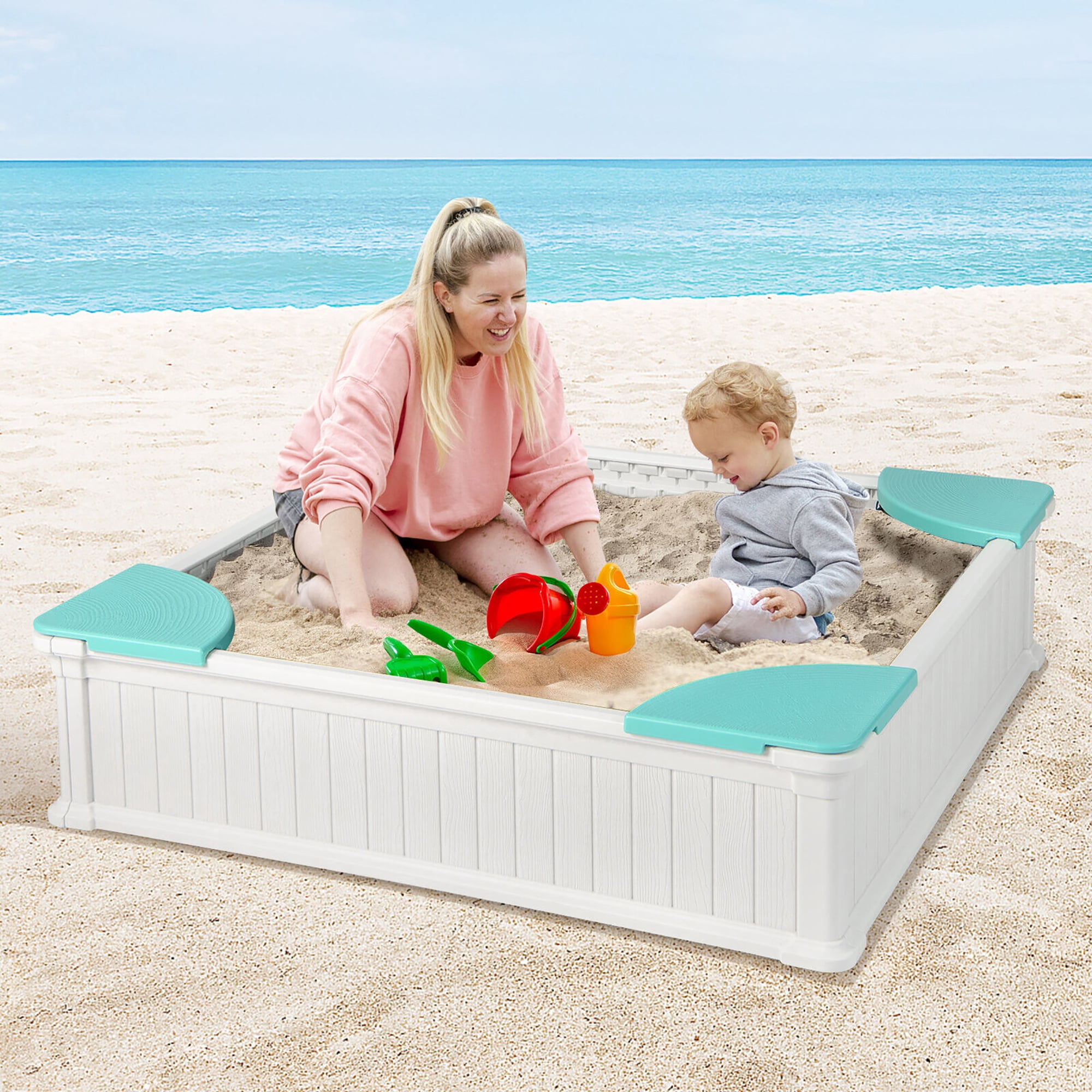 BAC À SABLE pour enfants, lisse, réutilisable, facile à nettoyer