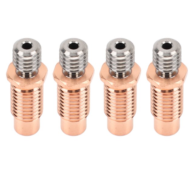 4pcs 3D Printer All Metal Heatbreak, Replacement Copper Alloy Extruder Throat Tube for 3D Printer Accessories.