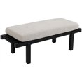 thumbnail image 3 of Meridian Furniture Naya Cream Chennile Fabric Bench, 3 of 35