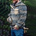 thumbnail image 2 of Men‘s Winter Fleece Pullover Sweatshirt Jacket Button Collar Warm Sweater Coat, 2 of 6