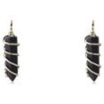 thumbnail image 4 of yingyy Wire Wrapped Charm Hanging Pendant Colorful Exquisite Crystal Crafting Necklace Keychains Earrings Accessories Black 2Set, 4 of 6