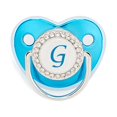 thumbnail image 1 of XZNGL Pacifier Clips Baby Girl Baby Pacifier 26 Letter Name Initials Clip Silicone Baby Pacifier Golden Shiny Newborn Pacifier Silicone Pacifier Clip, 1 of 3
