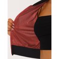 thumbnail image 5 of INSPIRE CHIC Cardigan Manteau Ouvert à Paillettes Scintillantes pour Femme, Fermeture Éclair, Blouson Bomber Court, Rouge, TP, 5 of 5