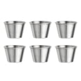 thumbnail image 1 of Unique Bargains Verres à Shooter en Acier Inoxydable, Lot de 6 Verres à Shooter Ronds Transparents 70 Ml/2,5 OZ en Vrac, 1 of 5