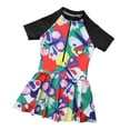 thumbnail image 1 of Sunnyoo Robe de Bain Maillot Dermoprotecteur pour Filles à Manches Courtes, Graphique, Séchage Rapide, 1 of 2