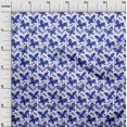 thumbnail image 2 of oneOone Polyester Lycra Indigo Blue Fabric Insect & Floral Feather Sewing Craft Projects Fabric Prints By Yard 56 Inch Wide, 2 of 4