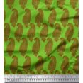 thumbnail image 1 of Soimoi Green Cotton Poplin Fabric Brown Paisley Print Sewing Fabric Yard 42 Inch Wide, 1 of 3