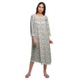 thumbnail image 1 of Moomaya Chemise de Nuit Boutonnée en Coton Imprimé pour Femmes, Robe de Nuit d'Allaitement, 1 of 5