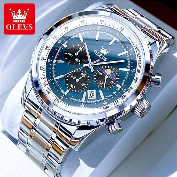 OLEVS Casual Wristwatch for Men Chronograph Sport Male Watches Waterproof Luminous Quartz Clock