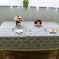 thumbnail image 4 of Nappe Rétro en Porcelaine Bleue et Blanche avec Dentelle, Housse de Table en Coton et Lin pour Décoration Intérieure, 4 of 8