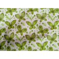 thumbnail image 4 of oneOone Coton Tissu Vert Clair Insecte & Floral Plume Robe Tissu Tissu Imprimé par la Cour 56 Pouces de Large, 4 of 4