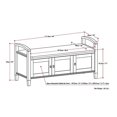 thumbnail image 5 of Atlin Designs 22" Wood Entryway Bench in Tobacco Brown Stain, 5 of 5