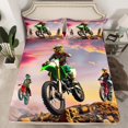 thumbnail image 2 of Racing Motorcycle Bed&nbsp;Sheets&nbsp;Set Motocross Rider Sheet&nbsp;Set Twin,Dirt Bike Race Cars Sheets Vehicles Extreme Sports Bedding&nbsp;Set,Motorbike Room Decor, 2 of 4
