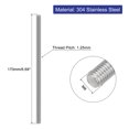 thumbnail image 2 of Uxcell 5Pack M8 x 170mm 1.25mm Pitch 304 Stainless Steel Fully Threaded Rod Bar Studs, 2 of 6