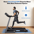 thumbnail image 4 of 12-Level Auto Incline 2.5HP Folding Treadmill with LCD Display, Ultra-Quiet Shock Absorption System, 17 inches Width, 8.5 mph Speed, 220lbs Max Weight, 4 of 9