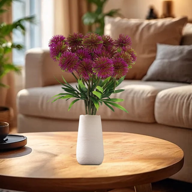 5Pcs Artificial Dandelions Synthetic Greenerys Wedding Ceremony Floor Arrangement Silk Flowers