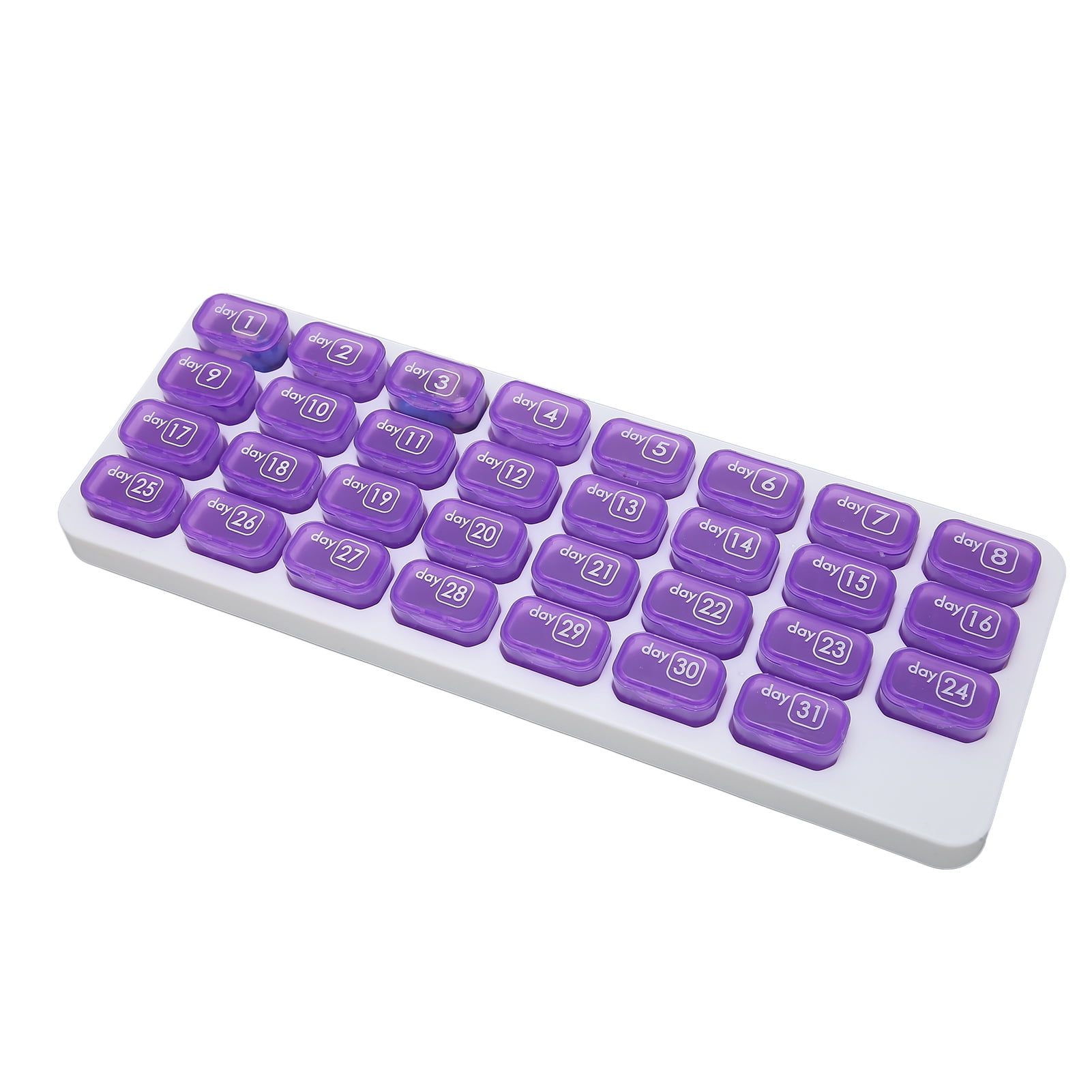 Monthly Pill Organizer, Daily Pill Organizer Small Compartments Medicine Container 31 Day Pill Case  For Vitamins For Travel For Home For Fish Oils