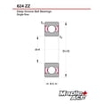 thumbnail image 3 of MAPLE ACE 624-ZZ Roulement à Billes Suprême avec Blindage Métallique 4x13x5 mm, 3 of 5