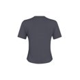 thumbnail image 4 of Wangsaura Womens Crewneck Short Sleeve Ribbed T-Shirt Slim Fit Tops Solid Basic Tee, 4 of 7