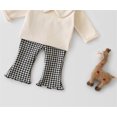 thumbnail image 4 of WEAIXIMIUNG Baby Pants 0-3 Months White Children Kids Toddler Baby Girls Ribbed Solid Ribbed Plaid Ruffled Pants Trousers Leggings Outfits Clothes, 4 of 4