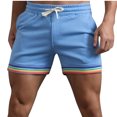 thumbnail image 1 of Mefallenssiah Men'S Casual Solid Color Casual Drawstring Pockets Elastic Sports Shorts, 1 of 1